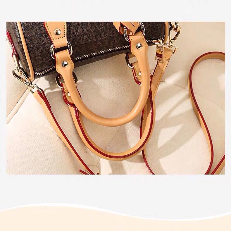 Wholesale new mini boston bags Canvas genuine leather lady messenger bag phone purse fashion satchel nano pillow shoulder bag handbag - 4 of 7