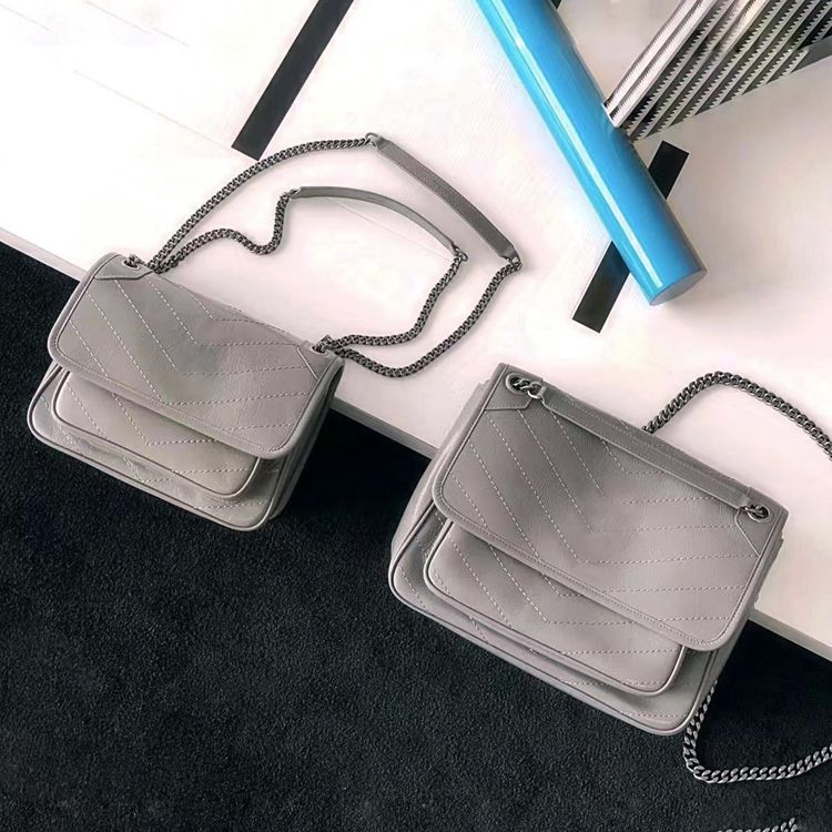 Handbag luxury designer niki shoulder bag waxy leather messenger bags women cross body bag Satchel lady vintage design sacoche fashion classic Stripes Turquoise - 3 of 8