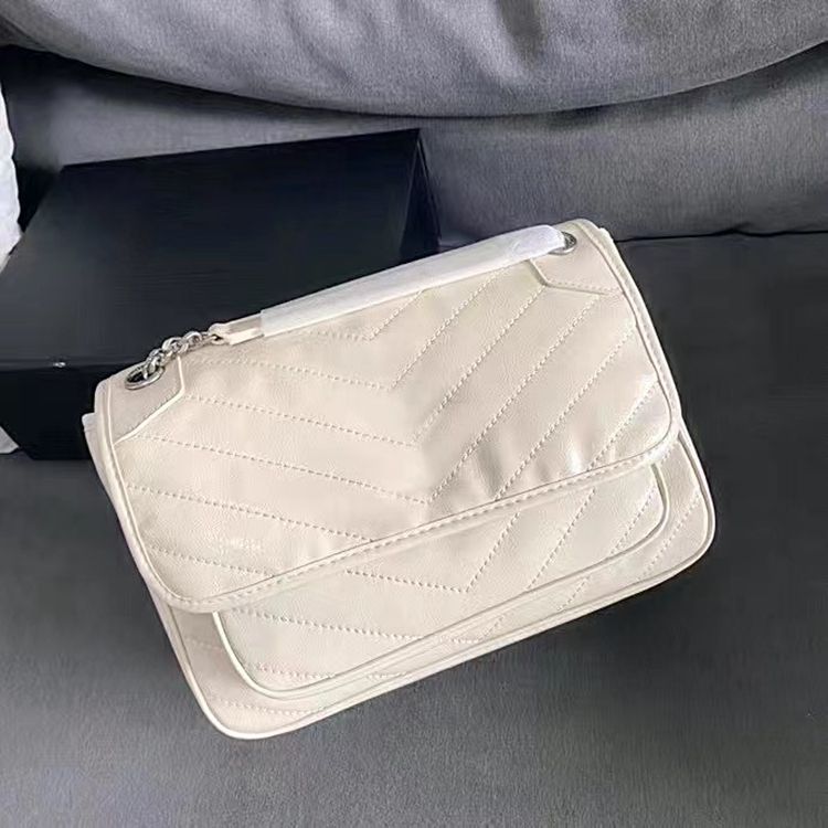 Handbag luxury designer niki shoulder bag waxy leather messenger bags women cross body bag Satchel lady vintage design sacoche fashion classic Stripes Turquoise - 5 of 8