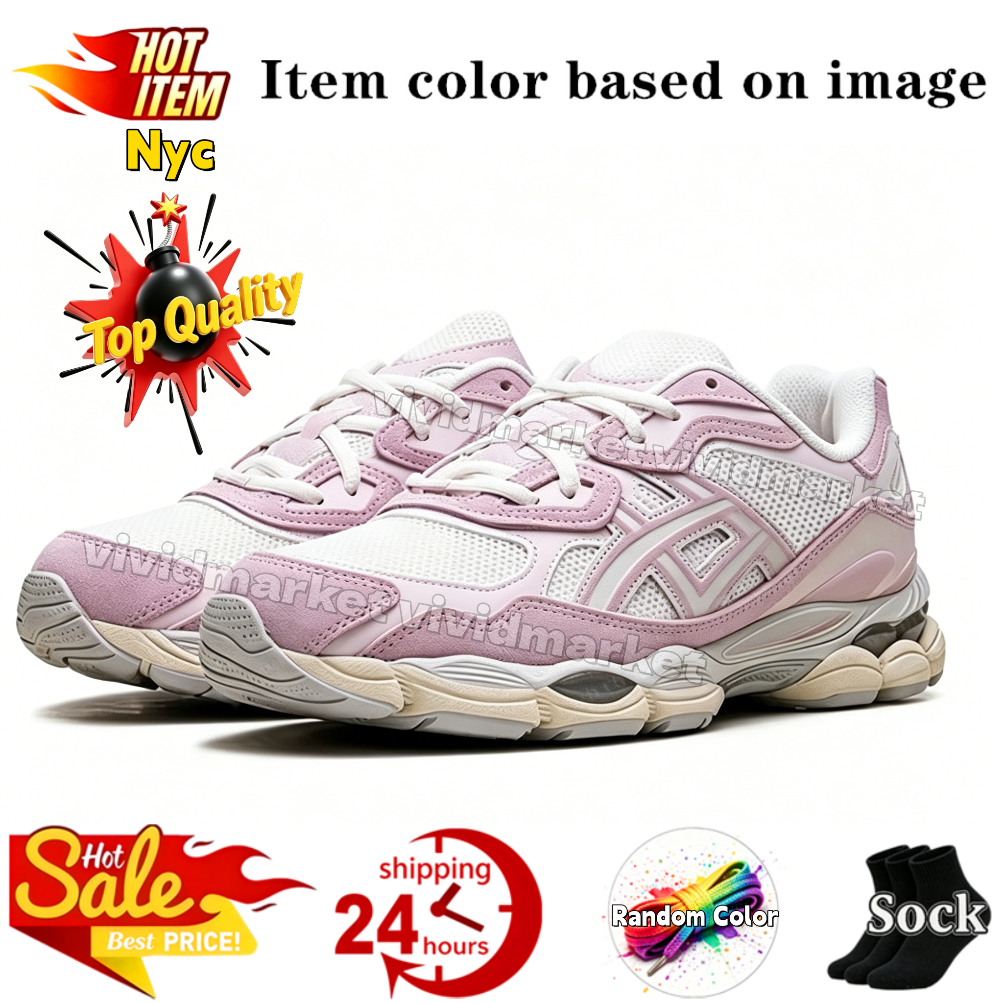 With Box Designer Shoes K14 gels nyc 1130 Mens Womens Sneakers Cream Solar Power Pure Sier Outdoor Sneakers Sports Athleisure Trainers Fashion Daily Outfit 36-47 - 6 of 8