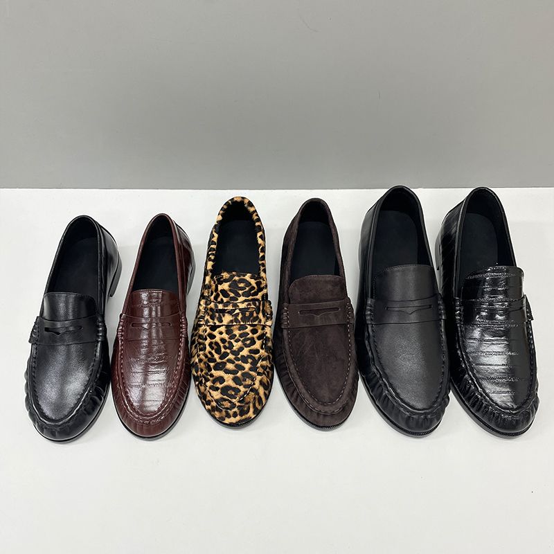 Top Quality Ruched Penny Loafers Le Loafers Backless Mules Designer Men Women Creased Leather Suede Slip On Flat Dress Shoes Classic Daily Streetwear Footwear 1137 - 9 of 9