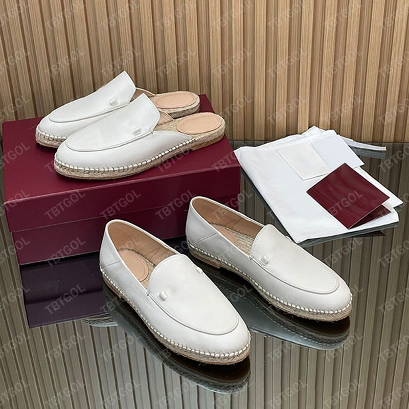 2026 New Women's Chic Espadrille Flats Designer Loafers Straw Woven Slip-On Slippers Soft Suede Leather Casual Summer Shoes 1034 - 4 of 8