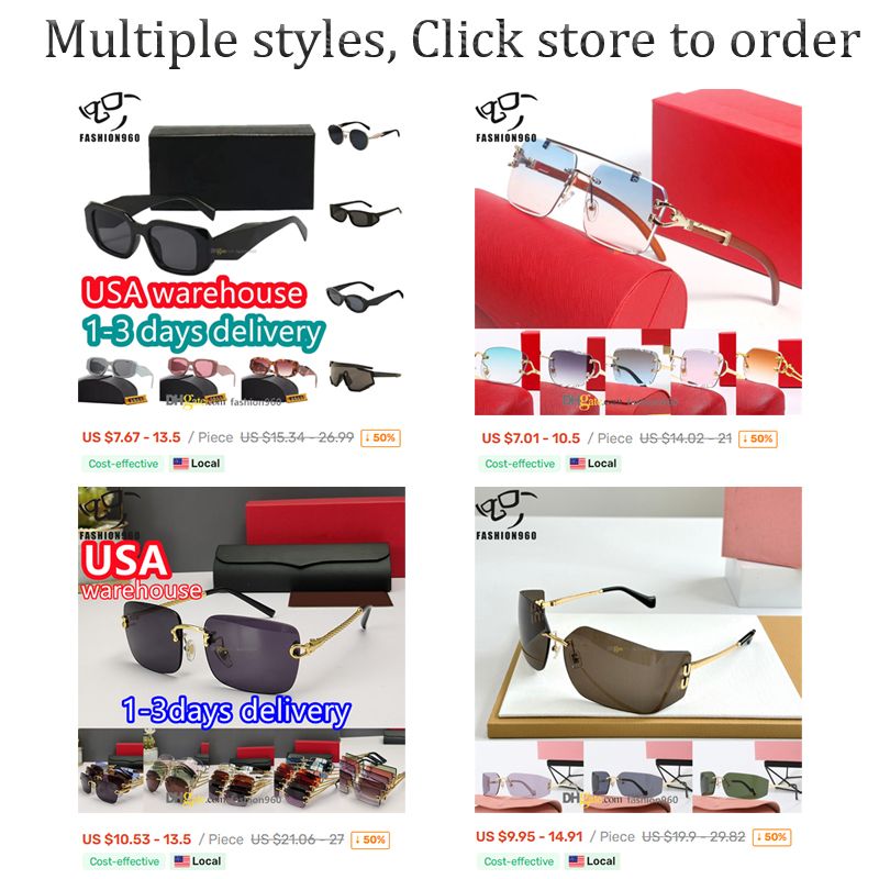 With Box Luxury Men Sunglasses for Women Designer 7234 Diamond Cut Lenses Gold Frame Square Buffalo Sun Glasses UV400 Outdoor Driving Shades 3-7 Days Fast Delivery - 8 of 9