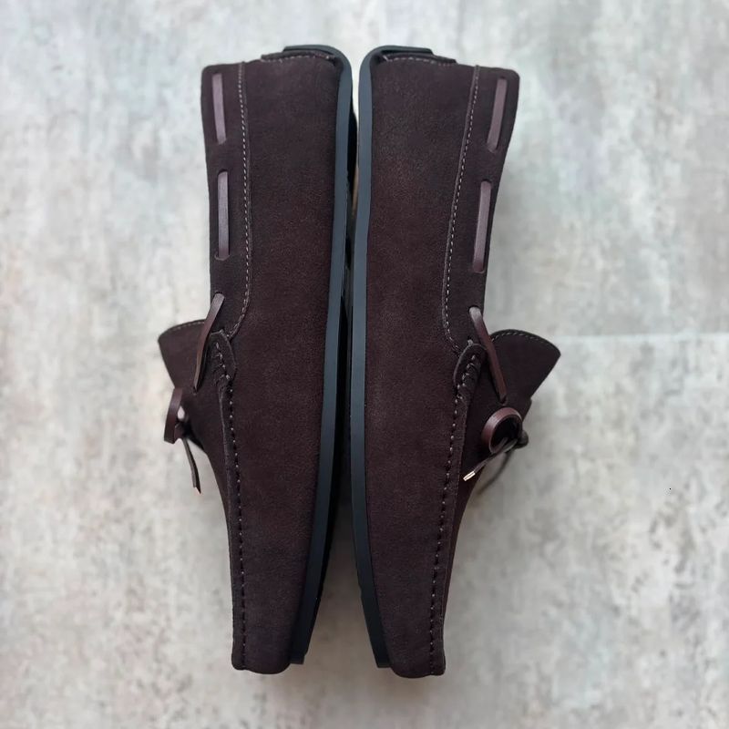 Designer Men Suede Bow Slip On Driving Loafers Low Top Oxford Shoes Soft Flat Moccasin Shoes Comfort Daily Walking Casual Business Footwear High Quality 948 - 6 of 8