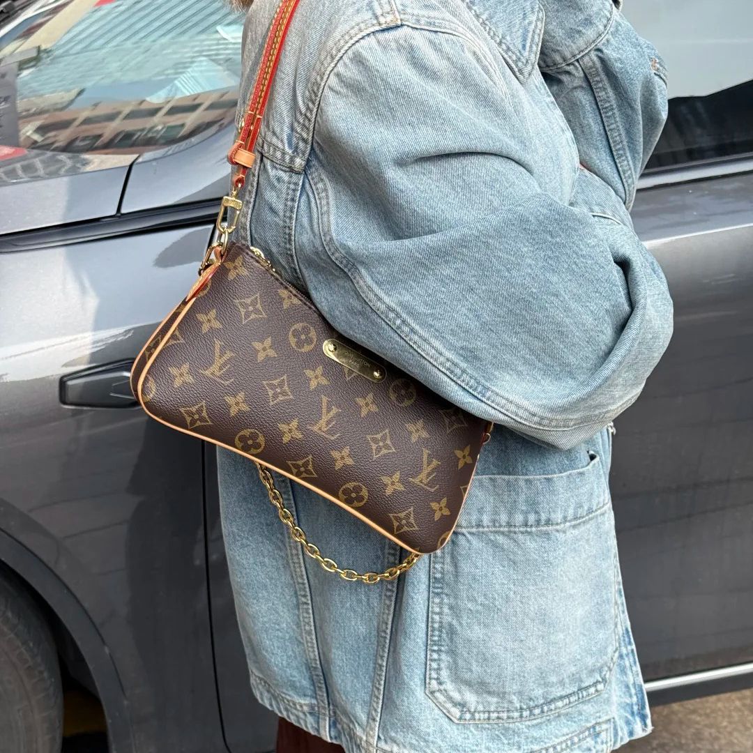 1:1 copy Designer Bag Fashion pochette Liv bag Shoulder bag women Leather Embossed bag Old Flower Handbags Designer purse - 9 of 9