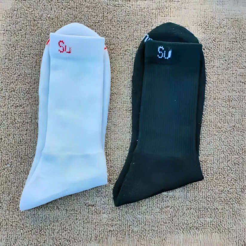 Man Sport socks Men's 5 Pairs Socks Road Bicycle Designer socks Street Bike Breathable Mesh Racing Running Socks Tube Letter Socks Football Women - 3 of 9