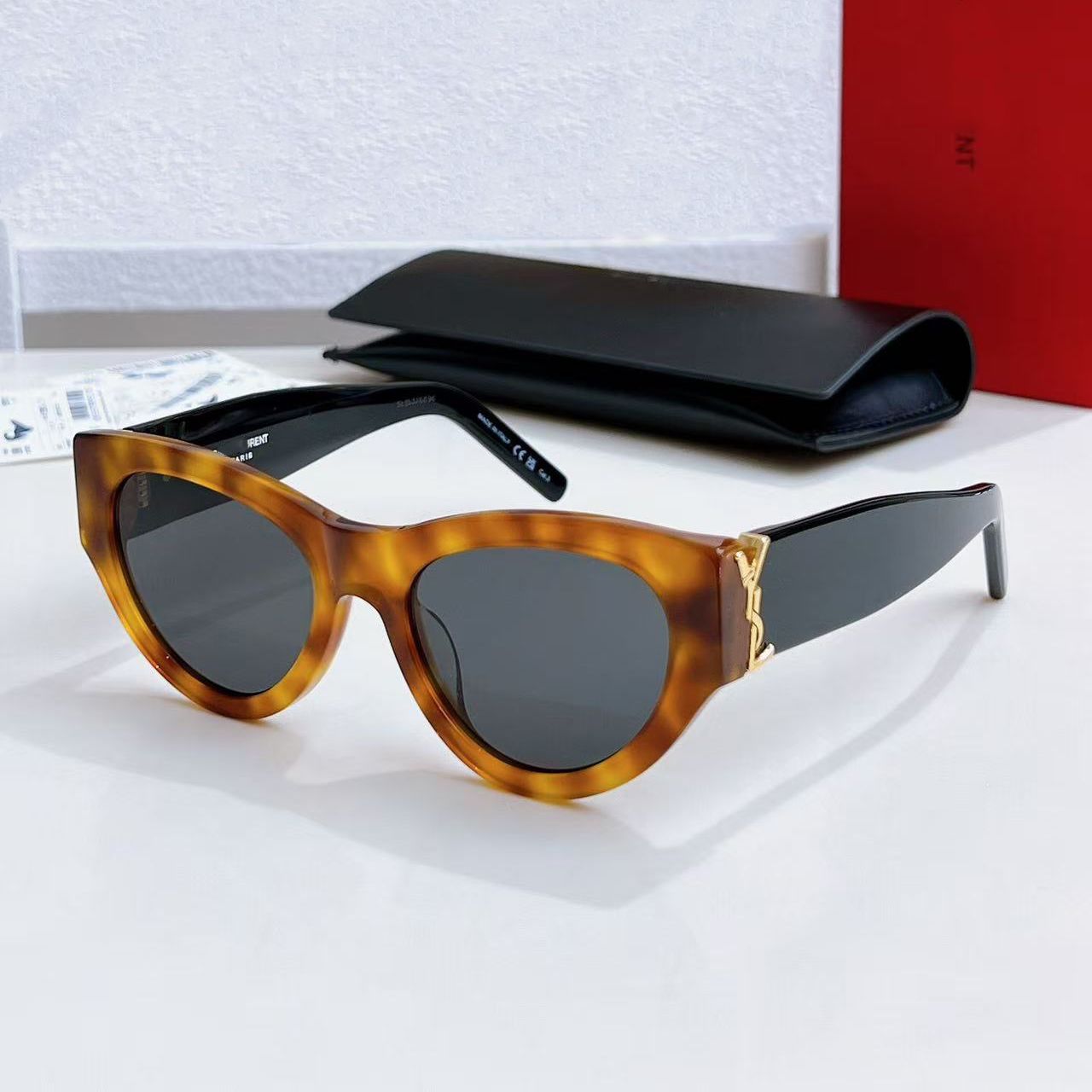 designer sunglasses M94 Luxury For Womens Mens Fashion Oval frame Metal Goggles Designer Sunglasses Protect eyes Anti-UV400 gift - 7 of 7