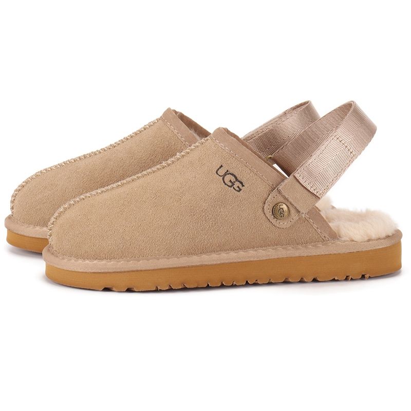 UGG Women's Goldenstar Platform Slippers Adjustable Strap Back Band Suede Shearling Lined Slip On Winter Outdoor Mule Slides Multiple colors - 2 of 8