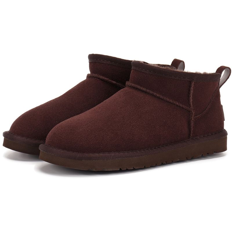 UGG Women's Classic Ultra Mini Snow Boots Suede Shearling Lined Flat Sole Anti-slip Warm Winter Ankle Boots Multiple colors - 7 of 8