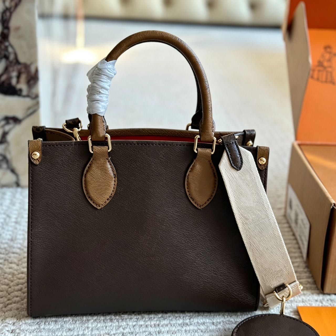 Vintage Designer Bags For Women Luxury Crossbody Handbags Totes Classic Metal Corner Shoulder Purses Retro Box Bag Fashion Messenger Bag With Box Womans Purse PRPU - 8 of 8