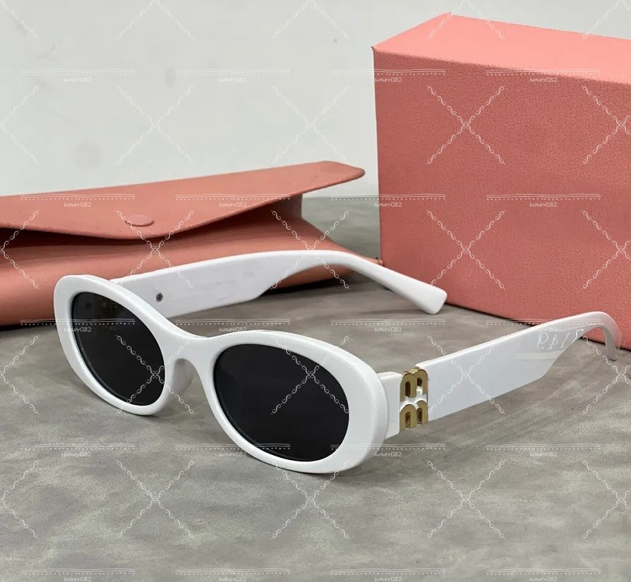 Designer Sunglasses Fashion Glasses Oval Frame M Sunglass Womens Anti-Radiation 2026 New Style Uv400 Polarized Lenses Mens Retro Eyeglasses With Box - 5 of 7