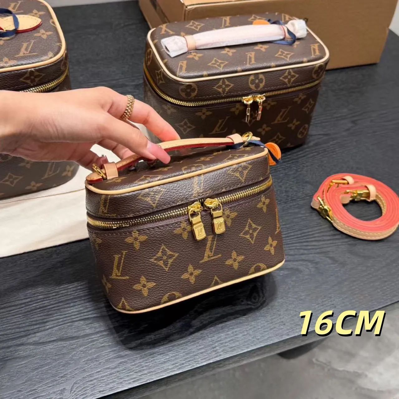 Designer Bag sac de luxe Nice nano vintage makeup bag shoulder bag Makeup Bag Luxury Cosmetic bag designer Women's Handbag Purse designer - 2 of 8