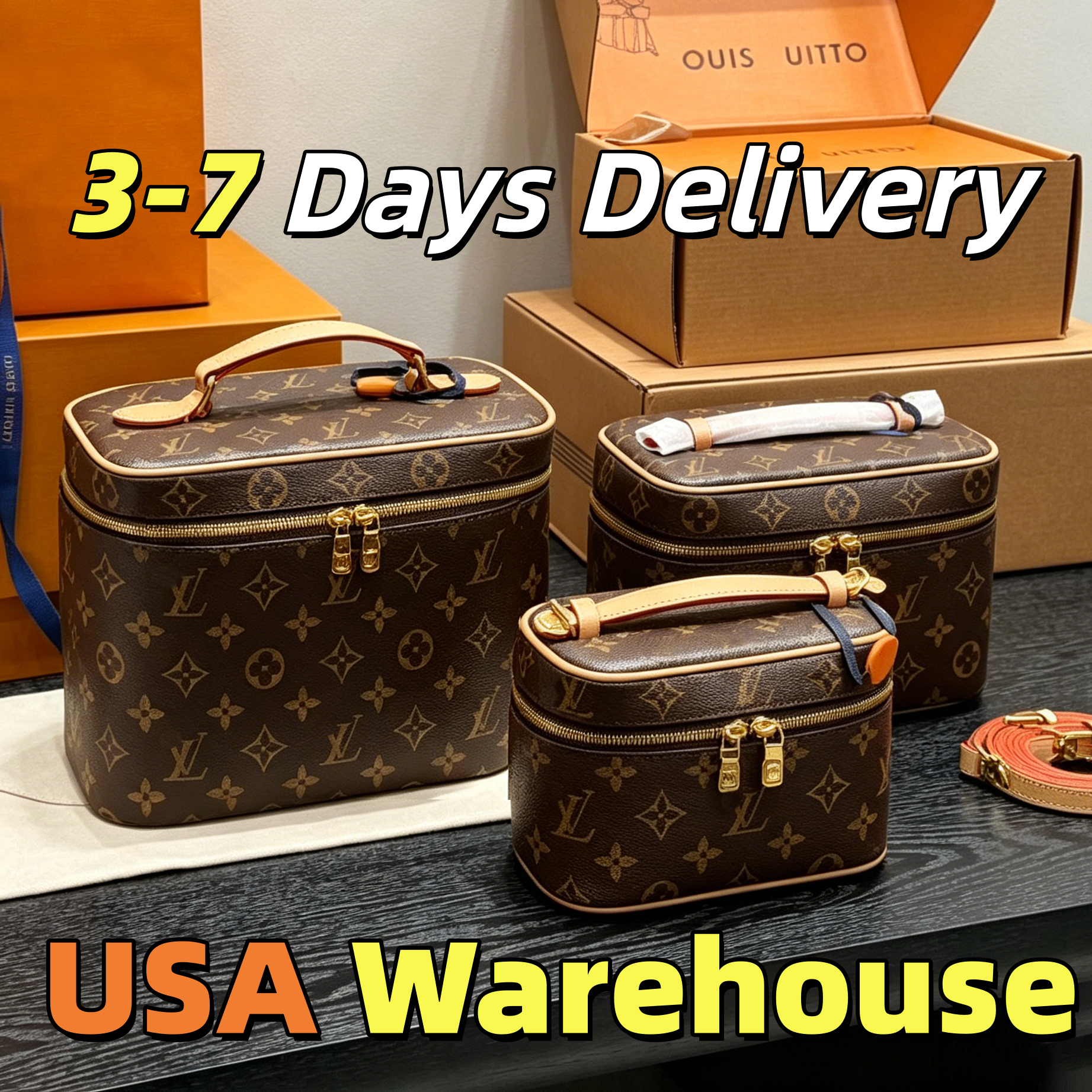 Designer Bag sac de luxe Nice nano vintage makeup bag shoulder bag Makeup Bag Luxury Cosmetic bag designer Women's Handbag Purse designer - 1 of 8