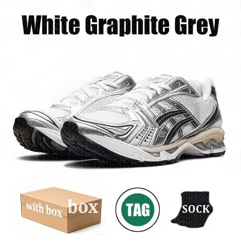with box designer shoes asices gels nyc1130 k14 running shoes Japan kayano14es Metallic Silver Gold Chrome Toe Pink Foam Blue Tint mens womens outdoor sneakers 36-47 - 5 of 8