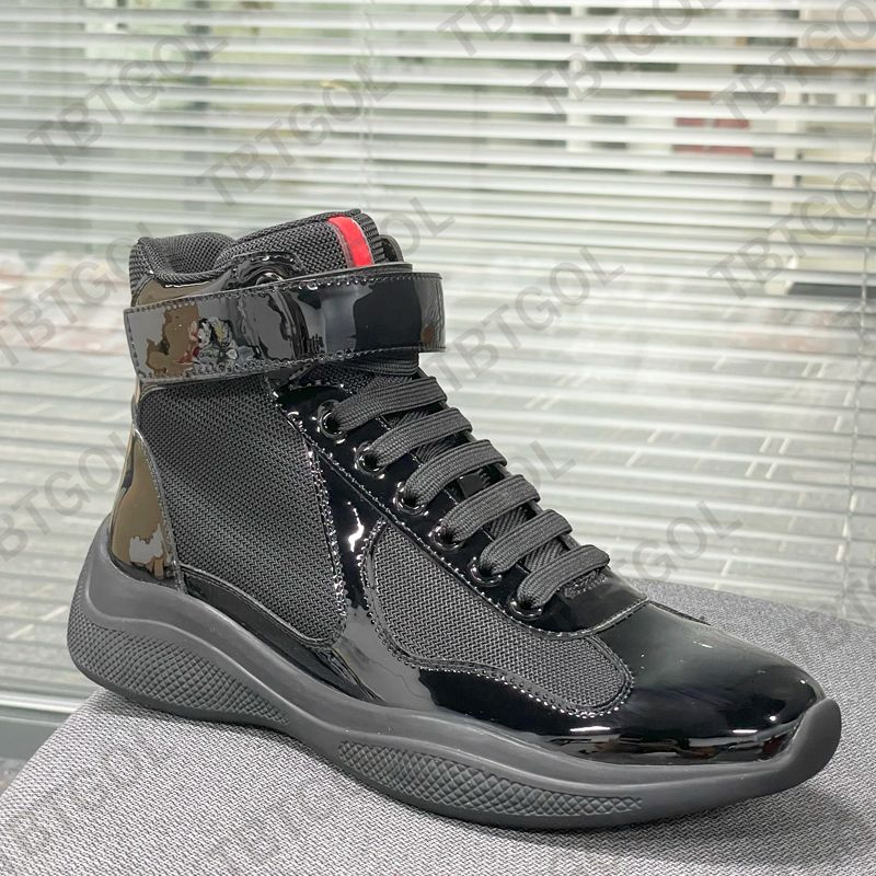 Big Size EU49 Men Boots America Cup Sneakers Designer Boot High Top Casual Shoes Patent Leather Women Booties Mesh Runner Trainers Outdoor Training Shoes 53 - 3 of 9