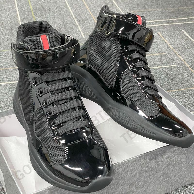 Big Size EU49 Men Boots America Cup Sneakers Designer Boot High Top Casual Shoes Patent Leather Women Booties Mesh Runner Trainers Outdoor Training Shoes 53 - 8 of 9