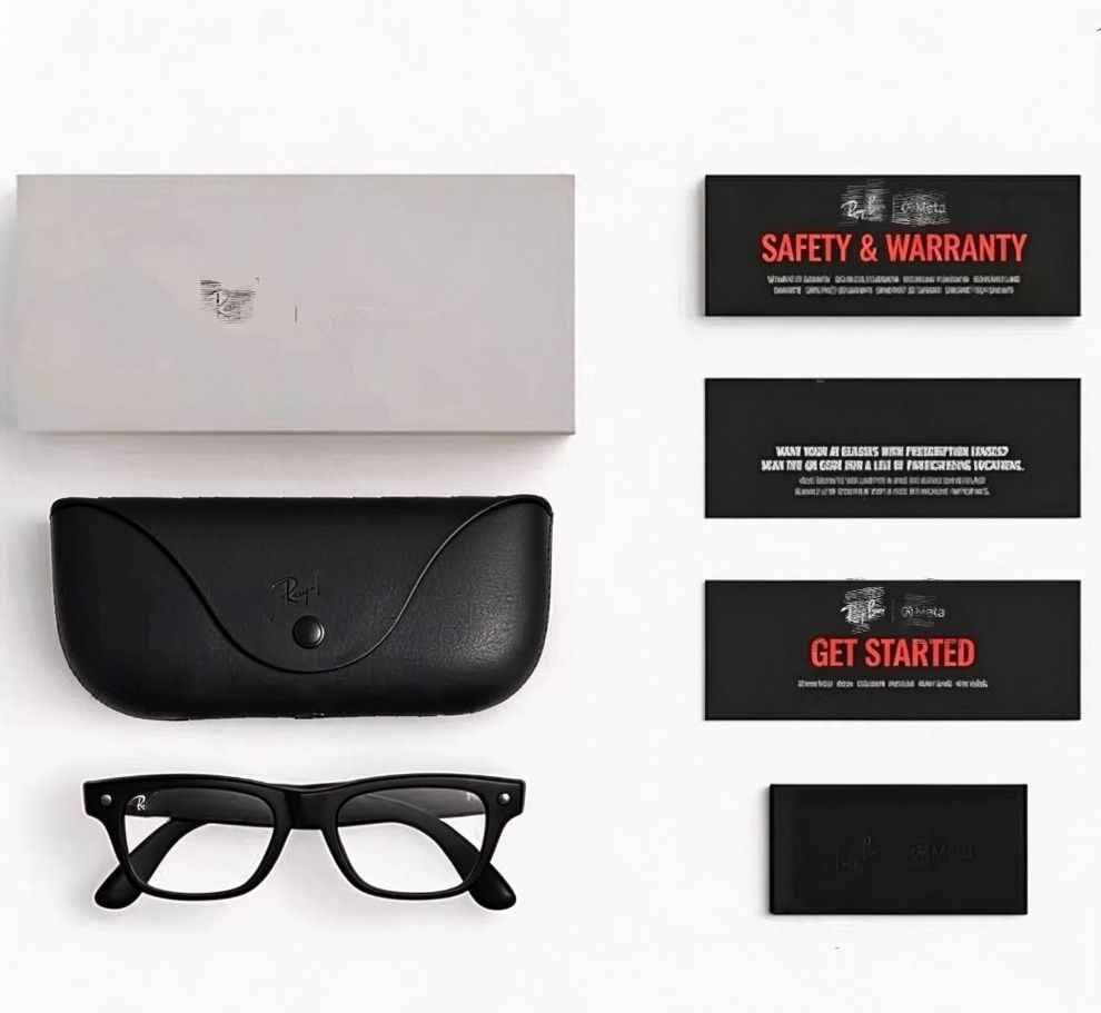 META Glasses RB With Camera Sunglasses Bluetooth Call Anti Shake HD Camera with Video Recording Dual Mic Reduction AI Smart Sunglasses with Charging Case - 5 of 6