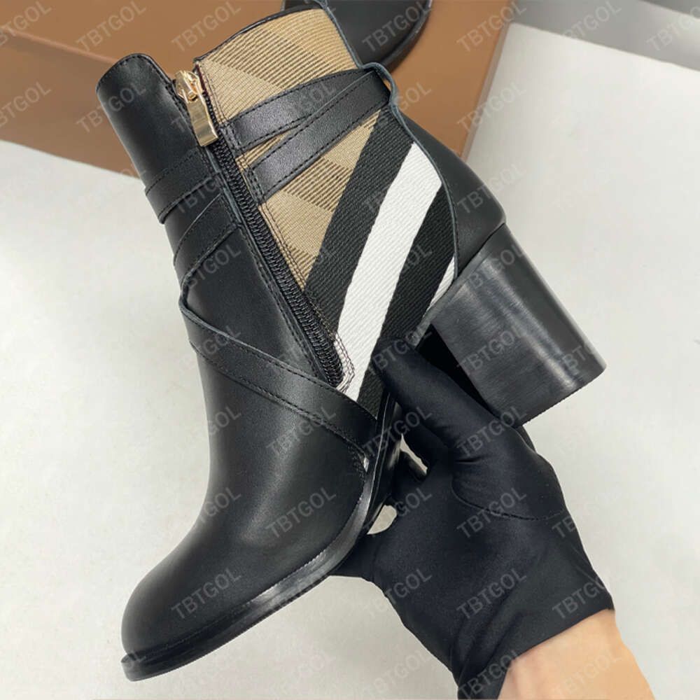 designer boots check leather ankle boots women martin boots over the knee high boots low heel real leather warm booties snow shoes winter boots high heel boots 633 - 5 of 8