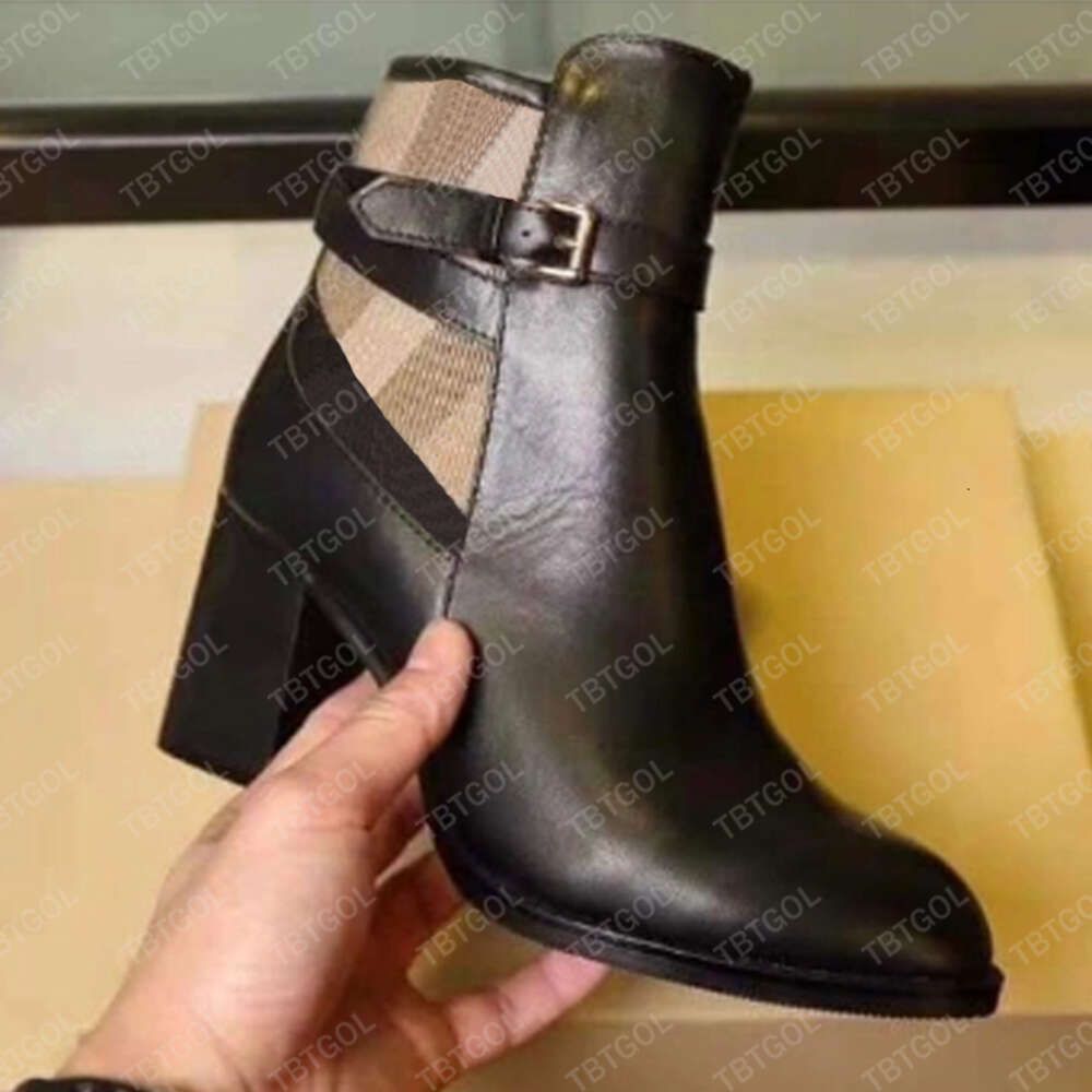 designer boots check leather ankle boots women martin boots over the knee high boots low heel real leather warm booties snow shoes winter boots high heel boots 633 - 3 of 8