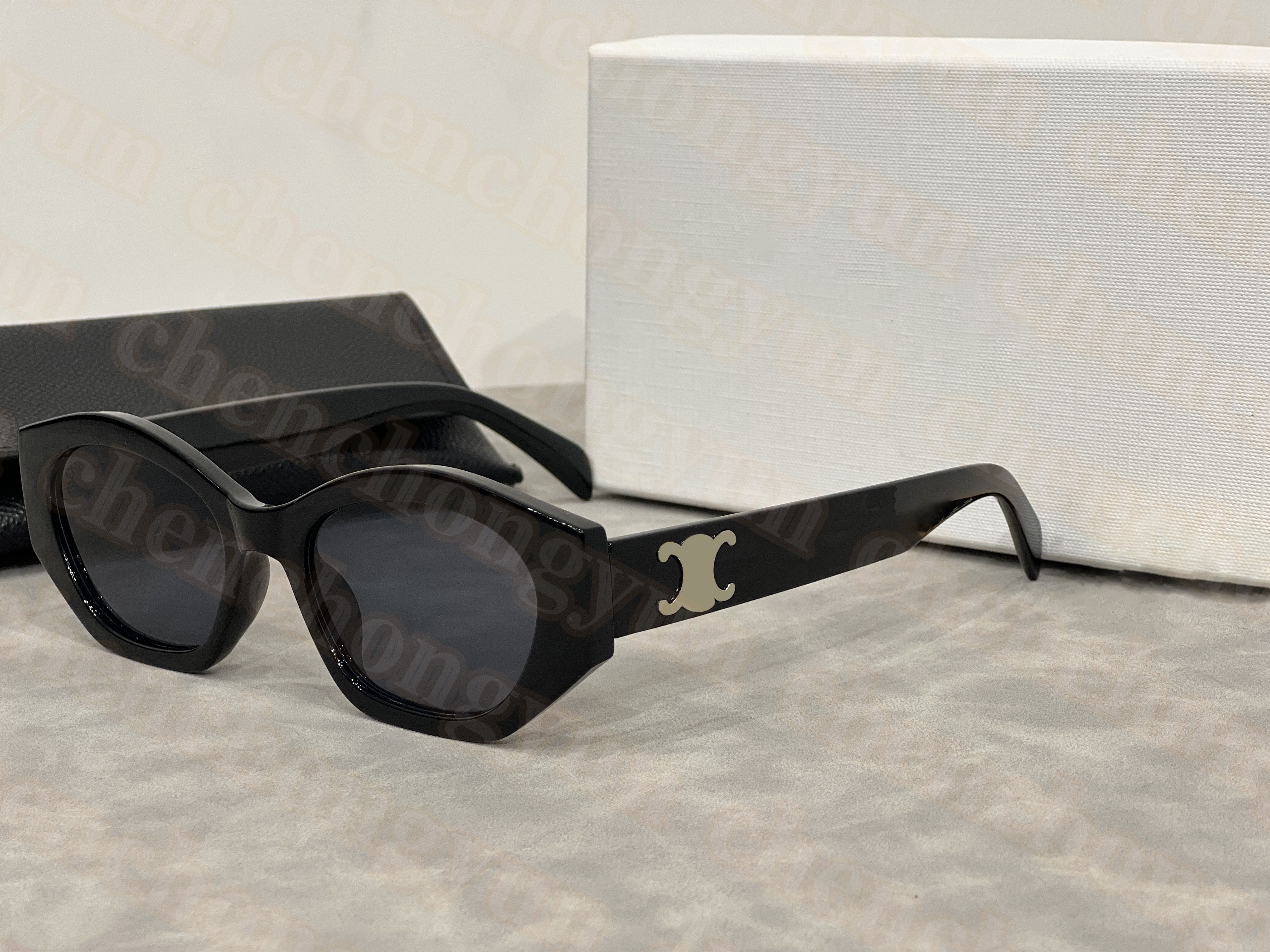 Fashion Luxury Designer Sunglasses Men's and Women's Small Squeezed Frame Oval Glasses Premium UV 400 Polarized Sunglasses - 7 of 9