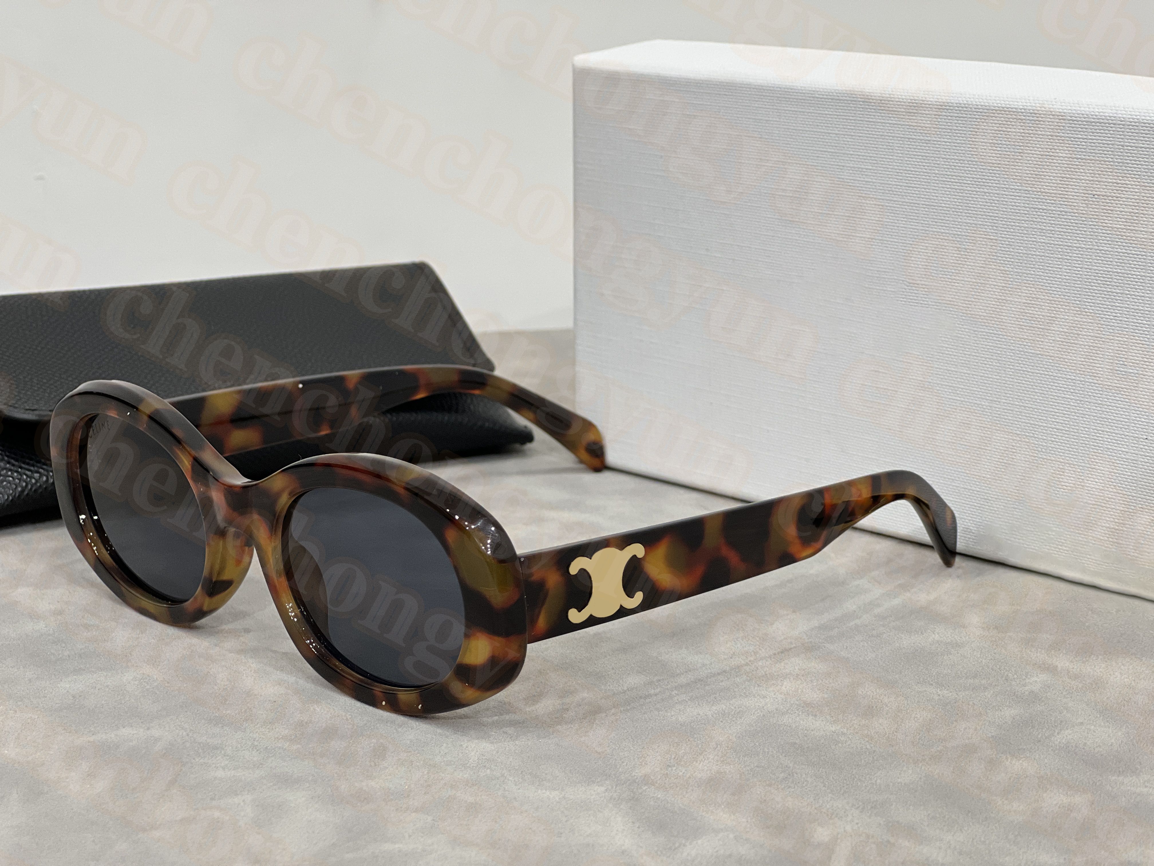 Fashion Luxury Designer Sunglasses Men's and Women's Small Squeezed Frame Oval Glasses Premium UV 400 Polarized Sunglasses - 9 of 9