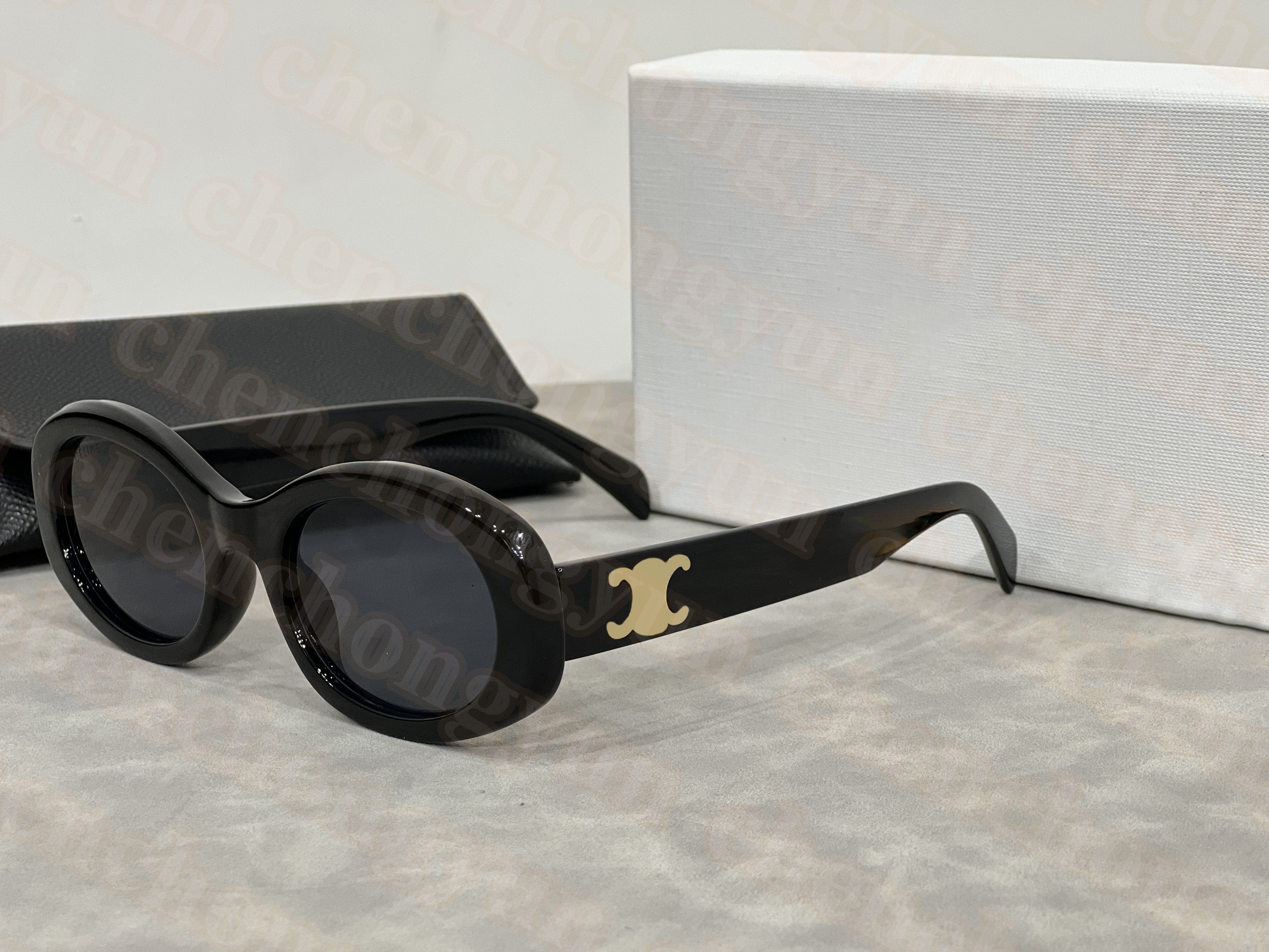 Fashion Luxury Designer Sunglasses Men's and Women's Small Squeezed Frame Oval Glasses Premium UV 400 Polarized Sunglasses - 8 of 9