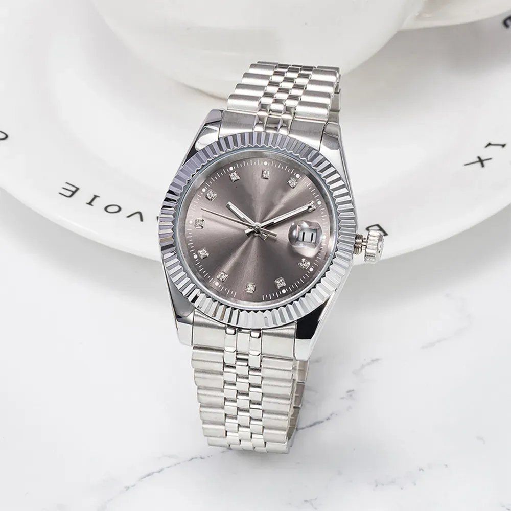mens and womens luxury designer mechanical watch luminous date window waterproof stainless steel elegant everyday watches - 3 of 8