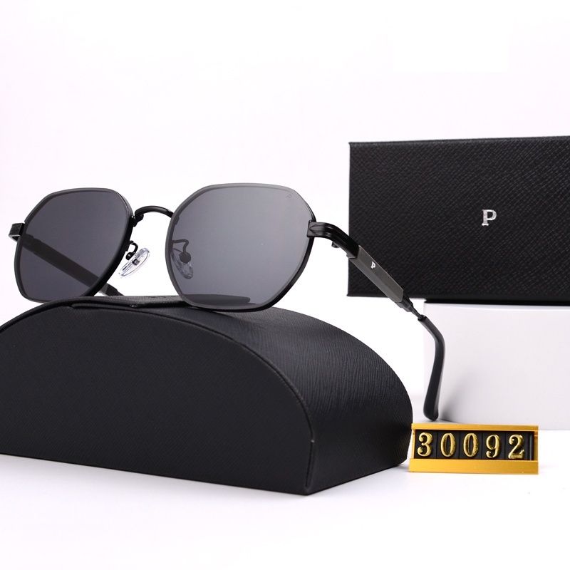 Designer Sunglasses Mens Womens Brand luxury Metal Frame Polarized Classic eyeglasses black vintage summer Outdoor shades eyeglasses with box - 2 of 9