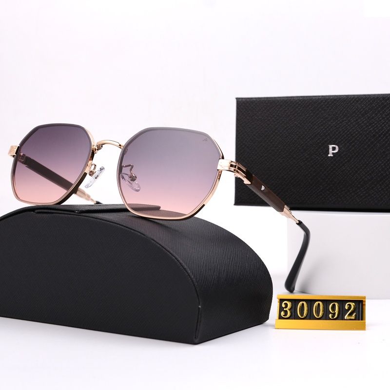 Designer Sunglasses Mens Womens Brand luxury Metal Frame Polarized Classic eyeglasses black vintage summer Outdoor shades eyeglasses with box - 7 of 9