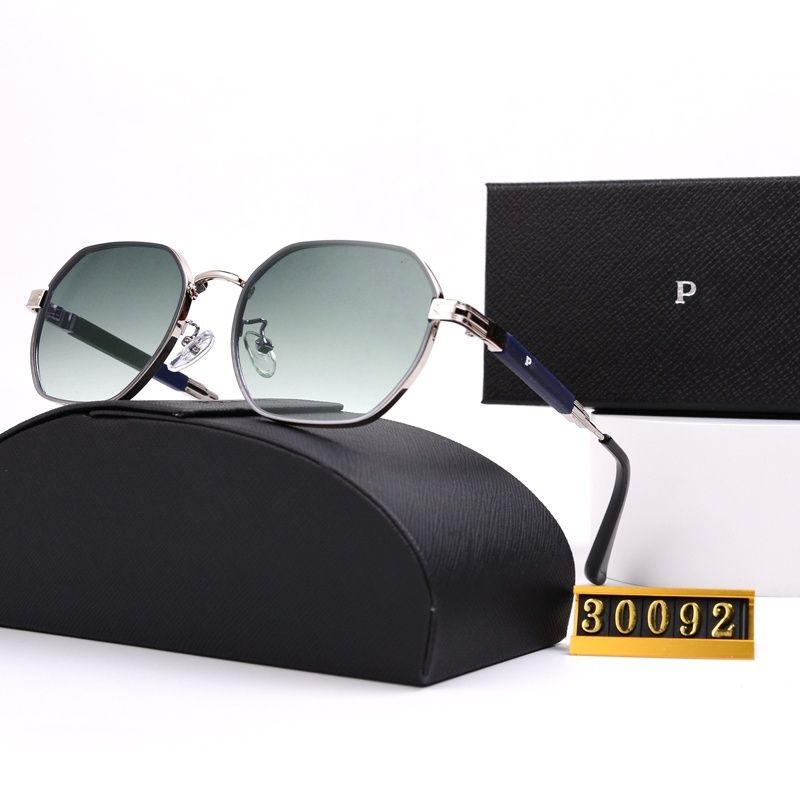 Designer Sunglasses Mens Womens Brand luxury Metal Frame Polarized Classic eyeglasses black vintage summer Outdoor shades eyeglasses with box - 3 of 9