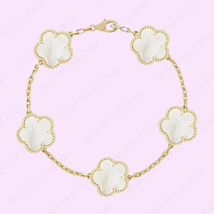 5 flower bracelet designer jewlery designer for women luxury clover bracelet sterling silver jewelry 925 diamond bracelet fashion braclet bracelet wholesale gift - 3 of 9