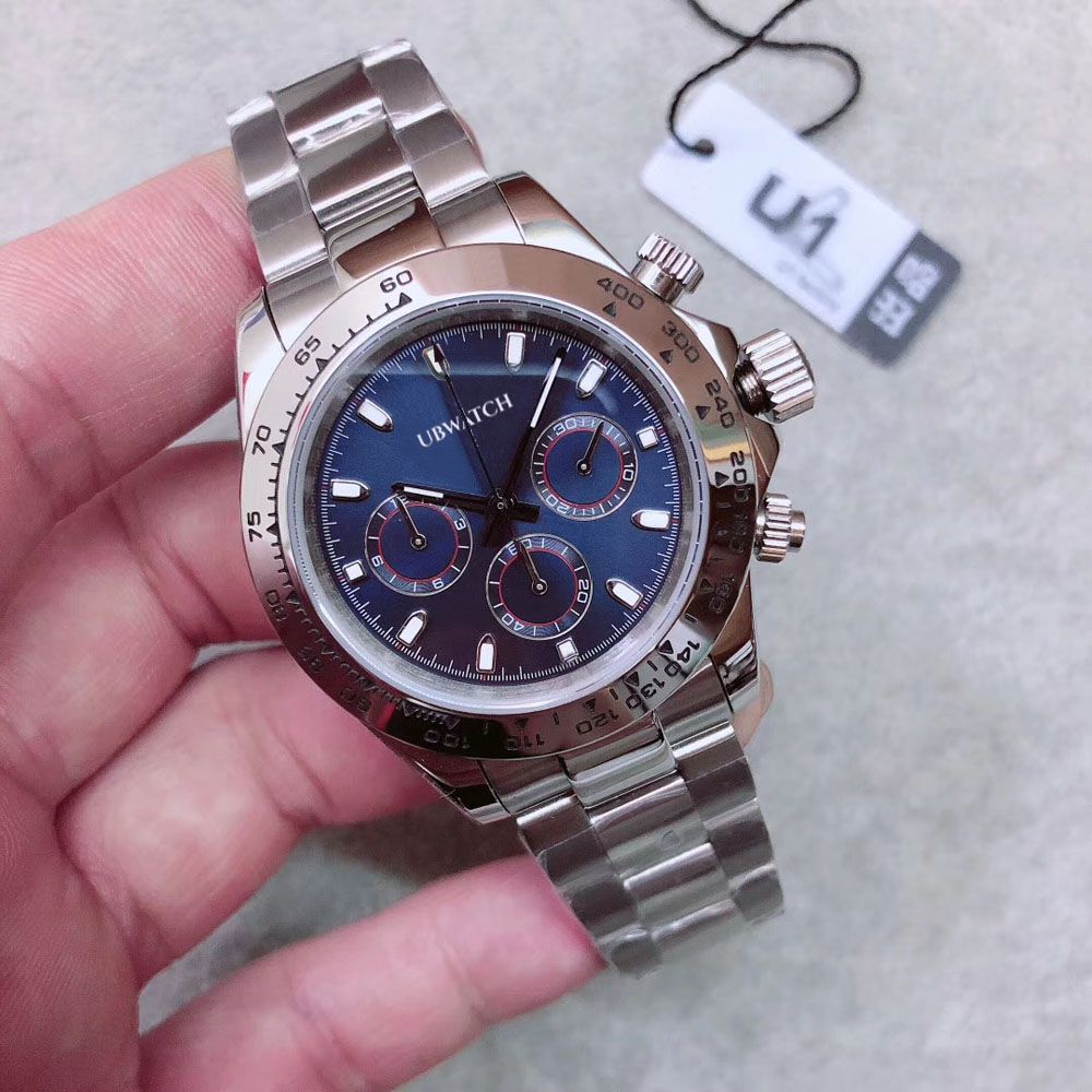 Quality Watch ST9 Steel All Subdials Working 40mm Automatic 3866 Mechanical Movement Sapphire Glass Mens Ceramic Bezel Silver Dial Watches - 5 of 8