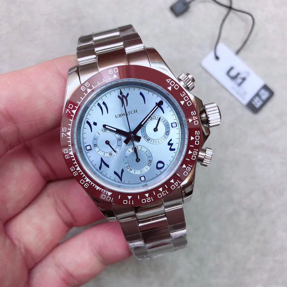 Quality Watch ST9 Steel All Subdials Working 40mm Automatic 3866 Mechanical Movement Sapphire Glass Mens Ceramic Bezel Silver Dial Watches - 2 of 8
