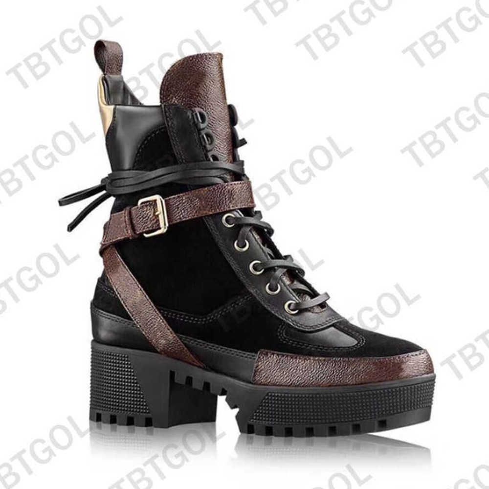 2026 Designer Star Trail Ankle Boots Martin Desert Boot High Heels Boots Women Leather Boots Vintage Print Jacquard Textile Fashion Platform Suede Boot Shoes 013 - 8 of 8
