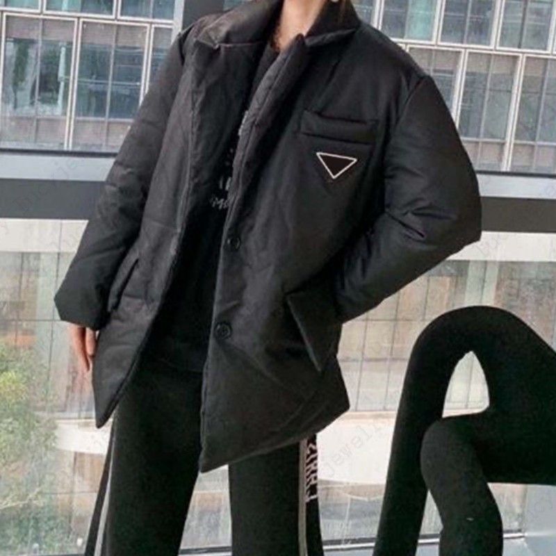Designer Women Jacket Parkas Down Coat Fashion Short Jacket Overcoat Slim Corset Thick Outfit Windbreaker Pocket Outsize Lady Warm Coats S-L - 2 of 5