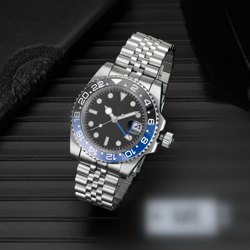Mens/Womens Watches Automatic Mechanical 40mm Watch 904L Stainless Steel Blue Black Ceramic Sapphire glass luminous WristWatches montre de luxe gifts - 5 of 9
