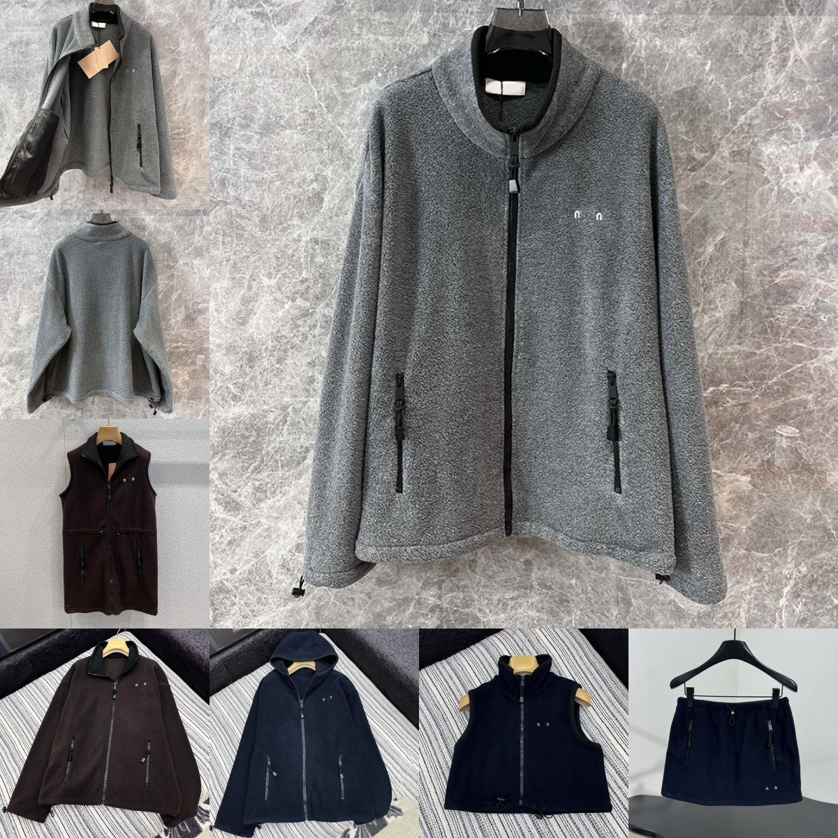 Luxury Letter Embroidered Fleece Jacket Coat Designer Women Long Sleeve Zipper Outerwear Winter Autumn Vacation Street Style Velour Jackets - 1 of 7