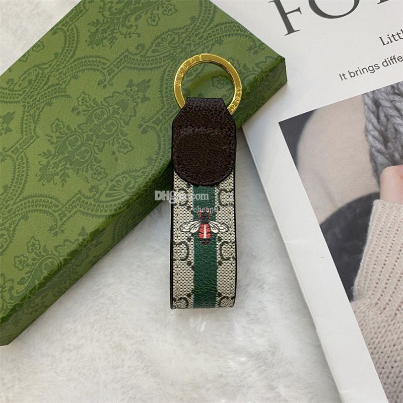 Handmade designer keychains dragonne multicolor key chain women men brown leather bag wallet lanyard plated gold accessories dragonne keychain letter - 5 of 8