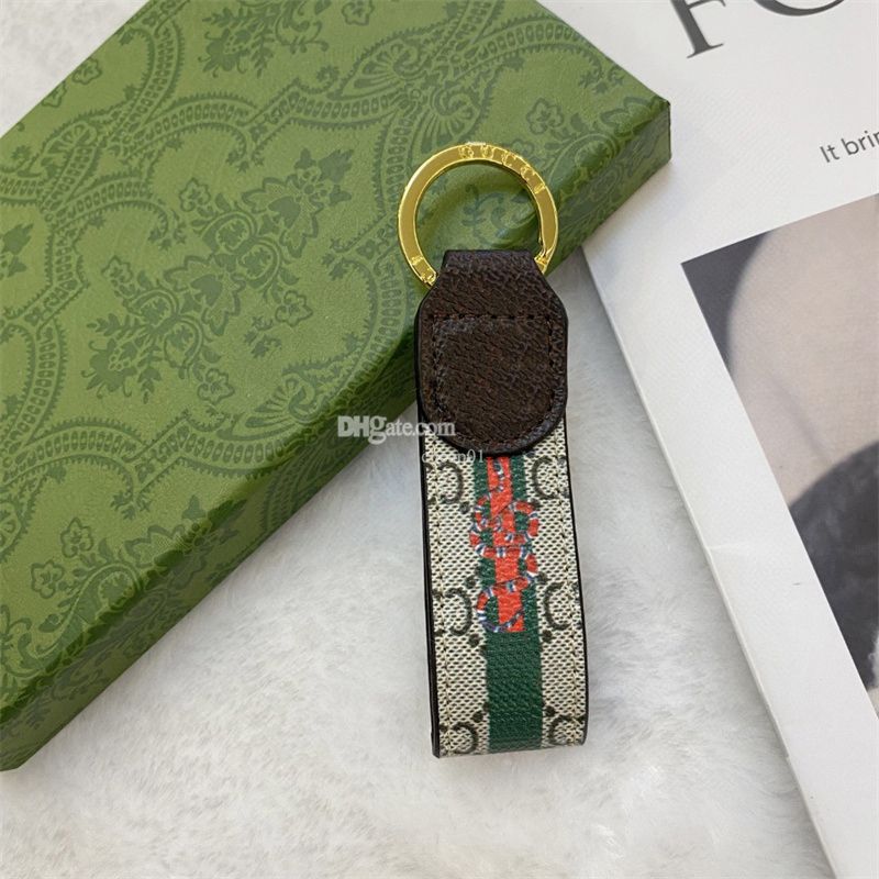 Handmade designer keychains dragonne multicolor key chain women men brown leather bag wallet lanyard plated gold accessories dragonne keychain letter - 7 of 8