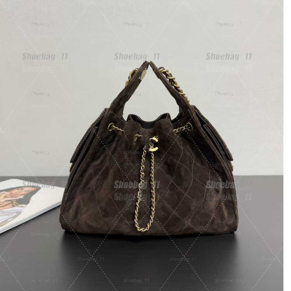 Evening Bags Designer shoulder diamond check long chain fashion bucket crossbody bag Big homeless person 25 suede leather grey casual luxury brand Medium hobo - 1 of 8