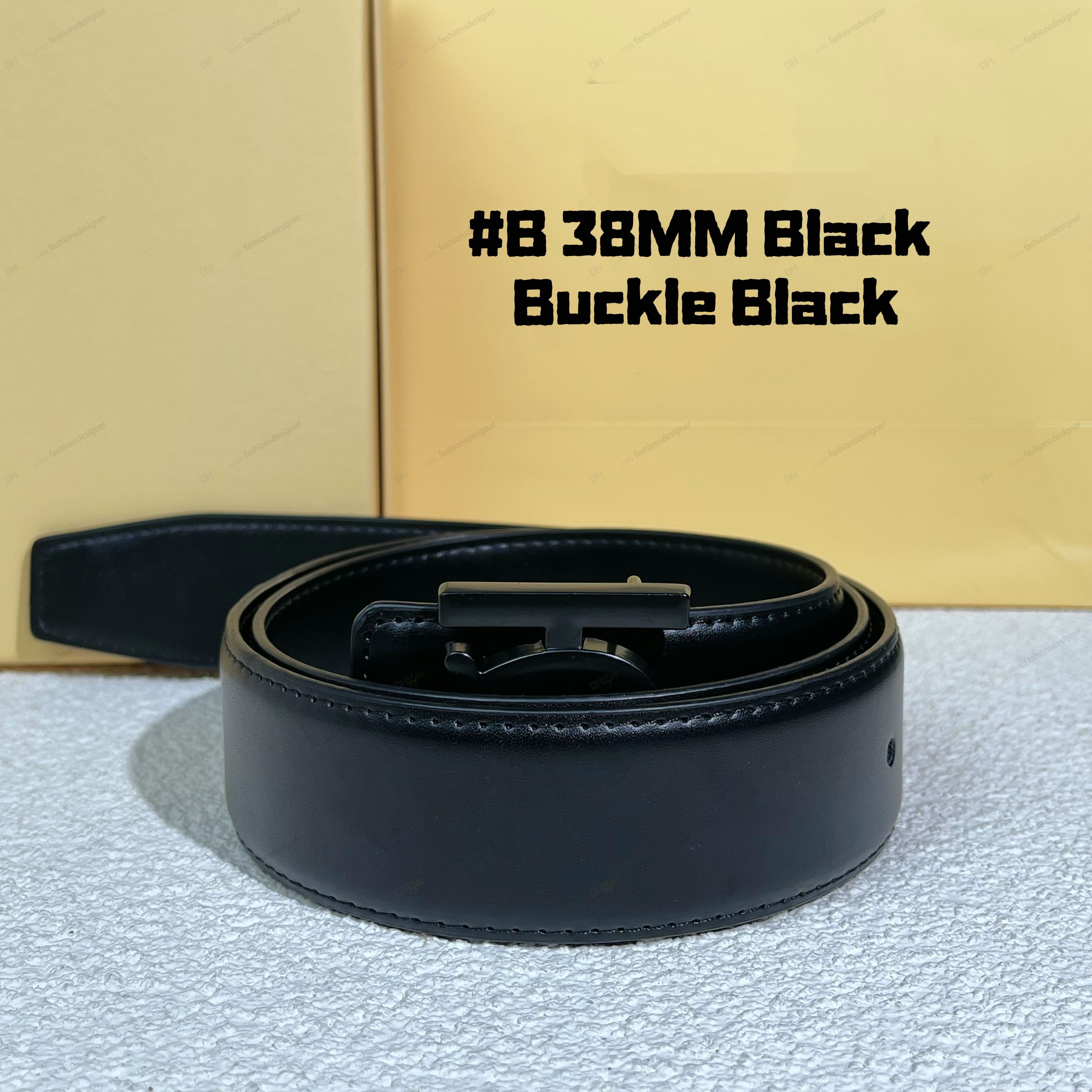 Designer belt belts for men designer belt men ceinture women genuine leather belt High Quality letter smooth buckle men belt golden buckle belts with box mens belt - 7 of 9
