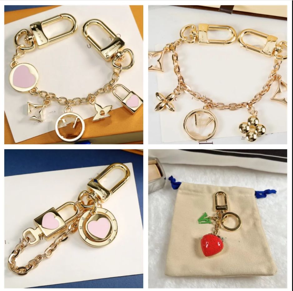 Luxury designers keychains Letters with diamonds designers keychain top Car Key Chain Women Buckle jewelry Keyring Bags Pendant Exquisite Gift 985 - 7 of 7