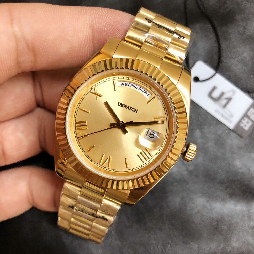 Jason Store U1 Rolesor Factory ST9 Watch Bark Finish President Automatic Movement 40MM Men Watch Watches 904L Stainless Steel Bracelet Mens Wristwatches - 7 of 8
