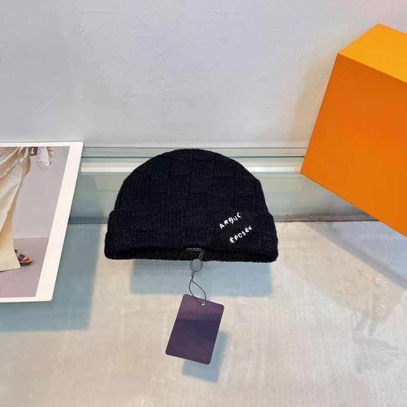 luxury designer beanie women and men New grid letters bonnet hat brim bonnet classic beautiful fashionable autumn and winter wear - 2 of 7