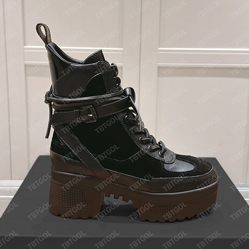 2026 New Designer Star Trail Ankle Boots Women High Heels Boot Classic Martin Desert Boots Girls Lady Suede Leather Boots Print Letter Platform Boot Shoes 013 - 7 of 8