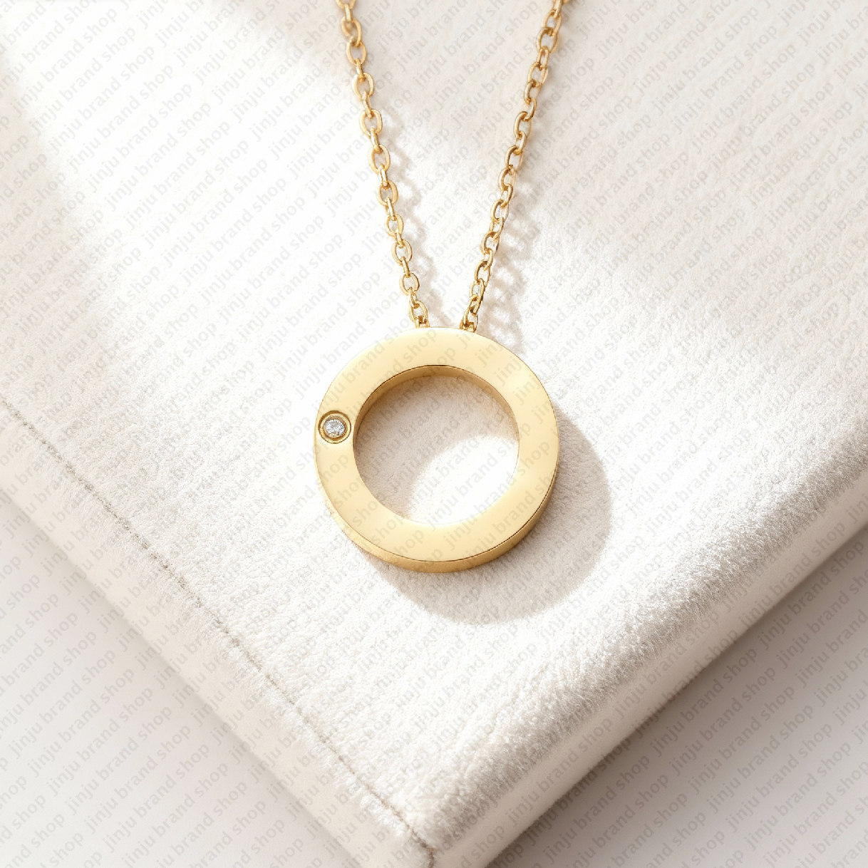 love necklace luxury jewelry designer necklace for woman circle pendant necklace with diamond 45cm screw necklace cross stone stainless steel necklace womens gift - 4 of 9