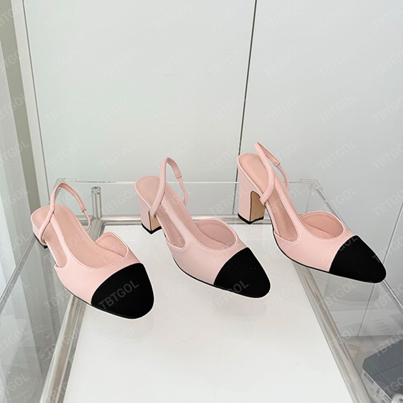 Designer trendy women closed toe chunky heel sandals high heels women slingback sandals dress shoes evening shoes 995 - 4 of 8