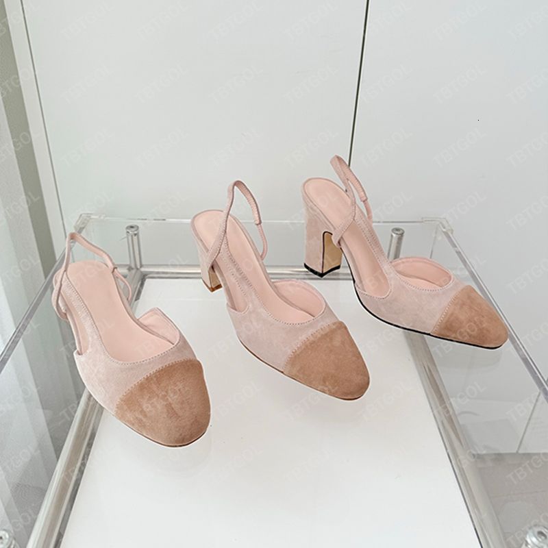 Designer trendy women closed toe chunky heel sandals high heels women slingback sandals dress shoes evening shoes 995 - 6 of 8