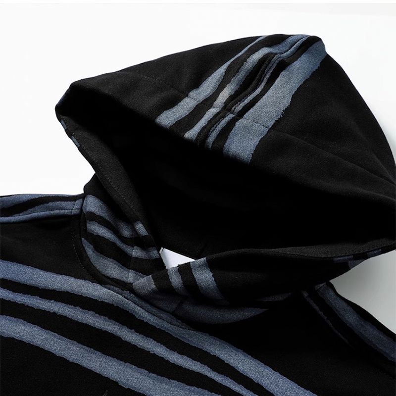 Topstoney Designer Hoodies Spring Mens Striped Hoodie Cotton Super Large Hoodie Long Sleeve Street Clothing Fashion Top Jumper - 7 of 8