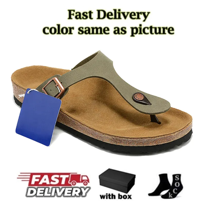 With Box Designer Clogs Sandals clog Slippers Cork Flat High Quality Fashion Summer Genuine Leather Slide Favourite Beach Casual Shoes Women Men 35-45 - 3 of 8